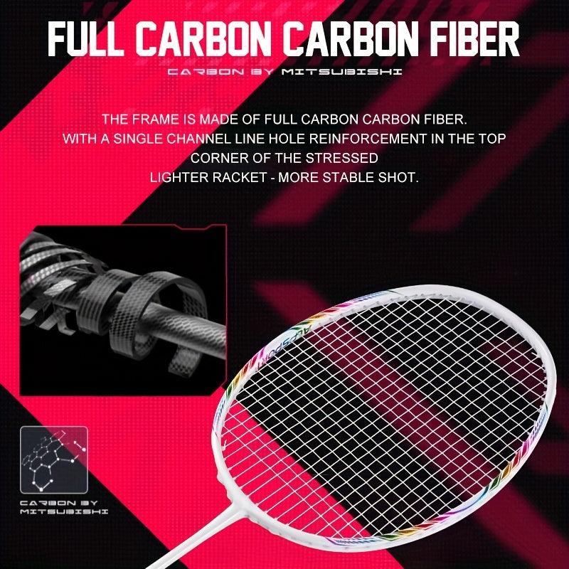 Carbon Fiber Badminton Racket SYBBQ 8U 10 89 13 61KG Light Professional