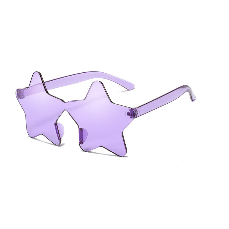 Star Shape Rimless Party Sunglasses + Case