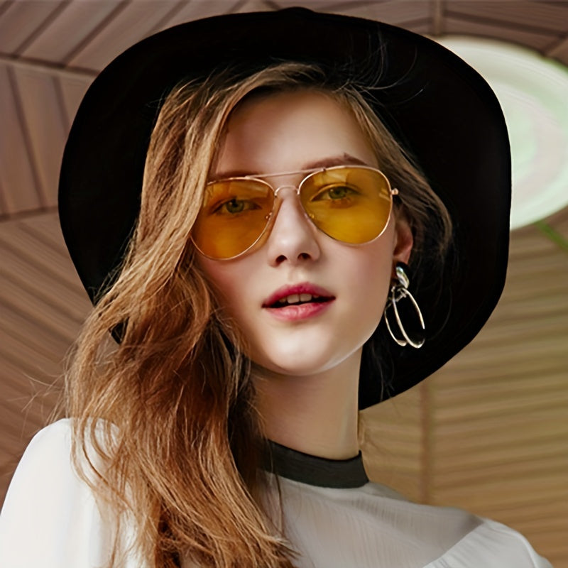 Aviator Sunglasses Metal Frame Tinted Lens UV400