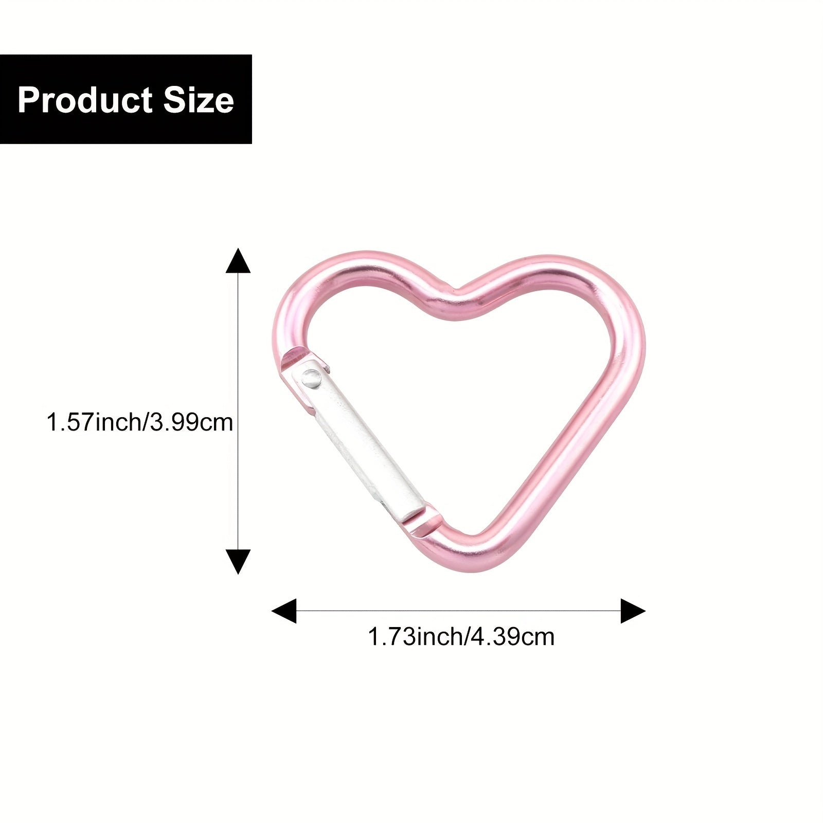 10pcs Heart Shaped Carabiner Hooks for Fishing Hiking Traveling Camping