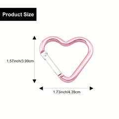 10pcs Heart Shaped Carabiner Hooks for Fishing Hiking Traveling Camping