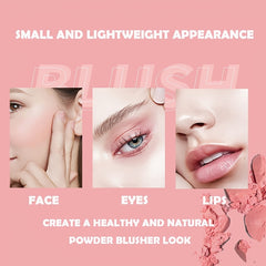 6 Colors Peach Mineral Pigment Cheek Blusher Powder Palette