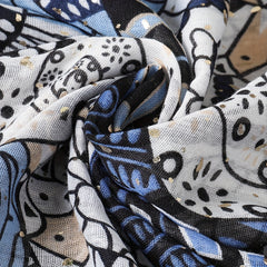 Vintage Printed Scarf Tassel Shawl Windproof Head Wrap