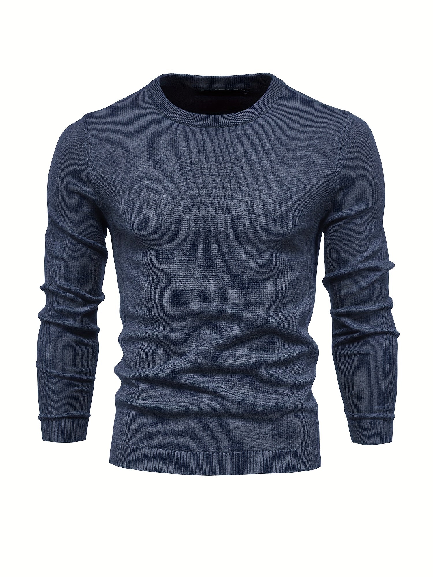 Men's Crew Neck Slim Fit Knit Sweater
