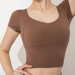 Sporty T Shirt Quick Drying Slim Fit Round Neck Tee Women's Activewear