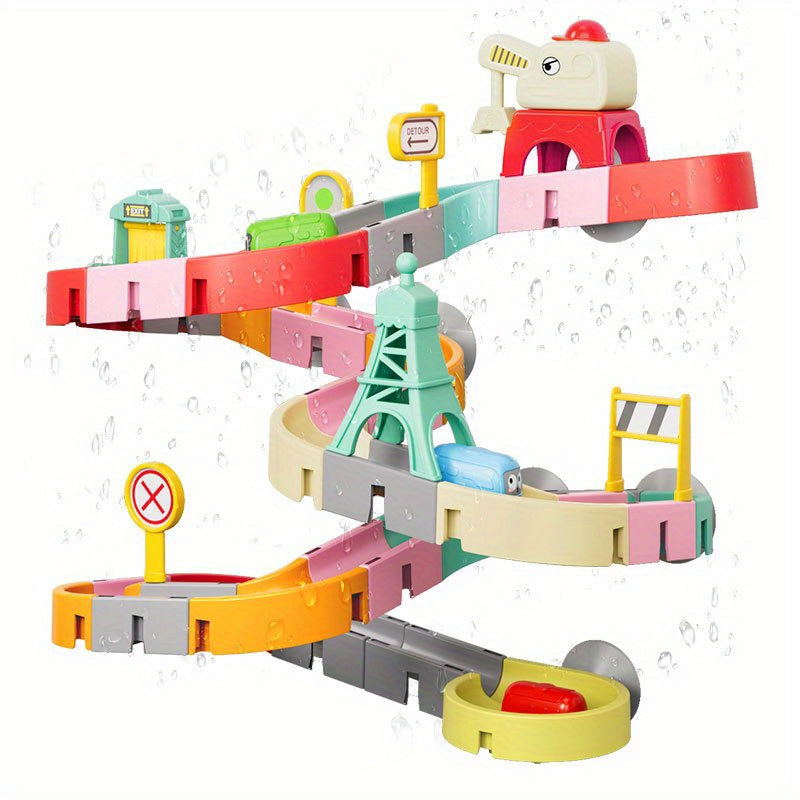 Dinosaur Track Slide & Building Block Wall Bath