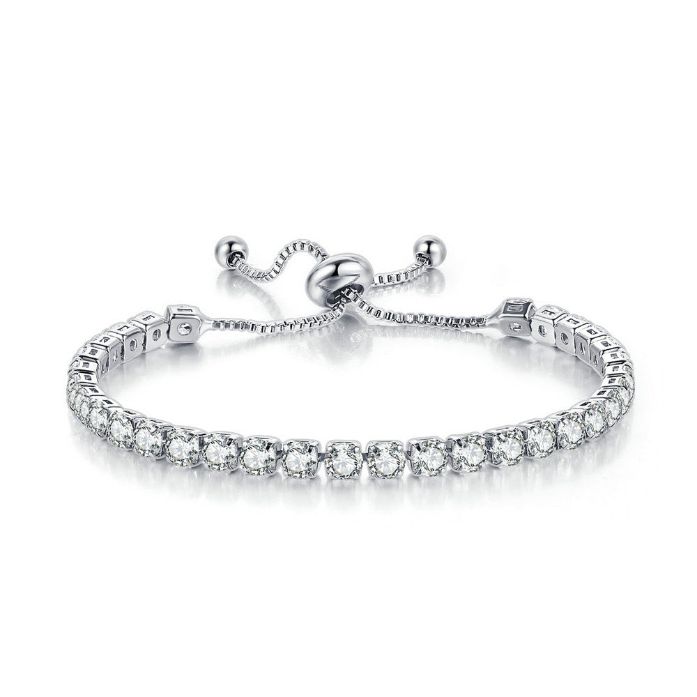 18K Plated Tennis Bracelet Full Zircon Chain Personality Hand Jewelry