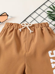 'Boys' Printed Sports Shorts, Drawstring, Big Boys, Summer Casual