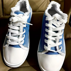 Women's Canvas Lace Up Outdoor Sneakers Lightweight Loafers