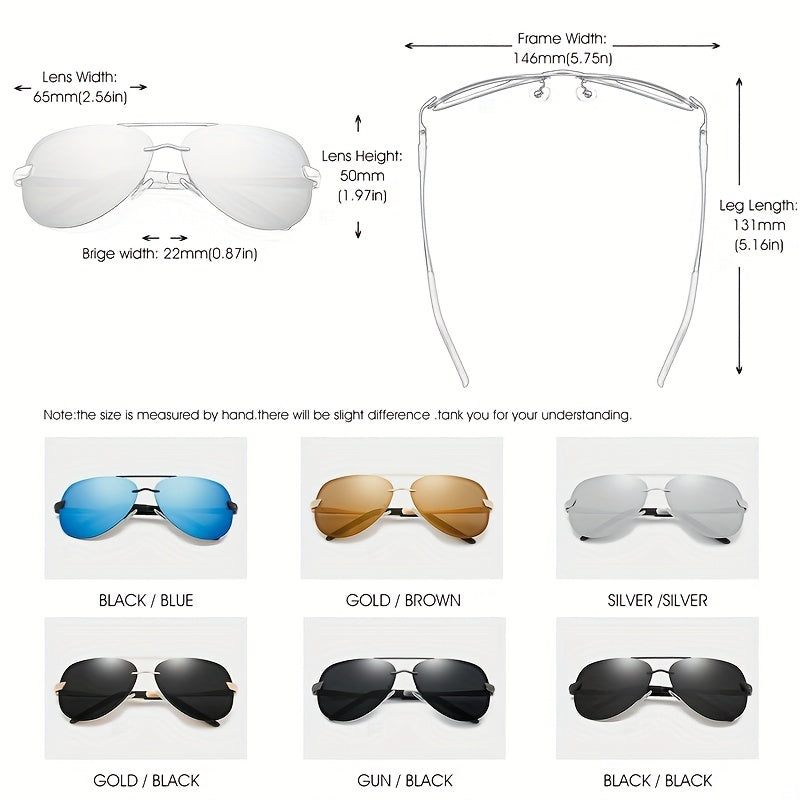 Men's Classic Polarized Sunglasses with Colorful Film