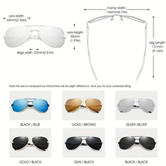 Men's Classic Polarized Sunglasses with Colorful Film