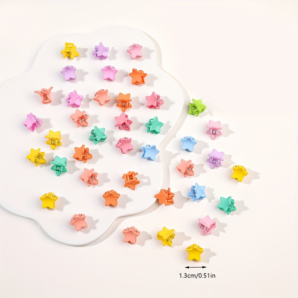 40pcs Random Small Butterfly Star Shaped Claw Clip Hairpin Hair Accessories