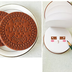 80 Sheets Chocolate Cookies Memo Pad Office School Gift Supplies