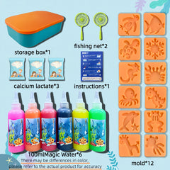 Magic Water Elf DIY Set with Storage Box, Molds & Bottles - Educational Fun Toy