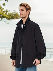 Men's Casual Zip Up Windbreaker Jacket