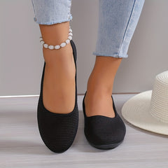 Women's Fabric Ballet Flats Soft Sole Slip On Shoes