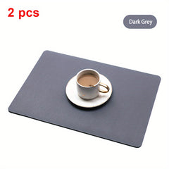 Waterproof Placemats Set of 2 Heat Stain Scratch Resistant Non Slip Table Mat