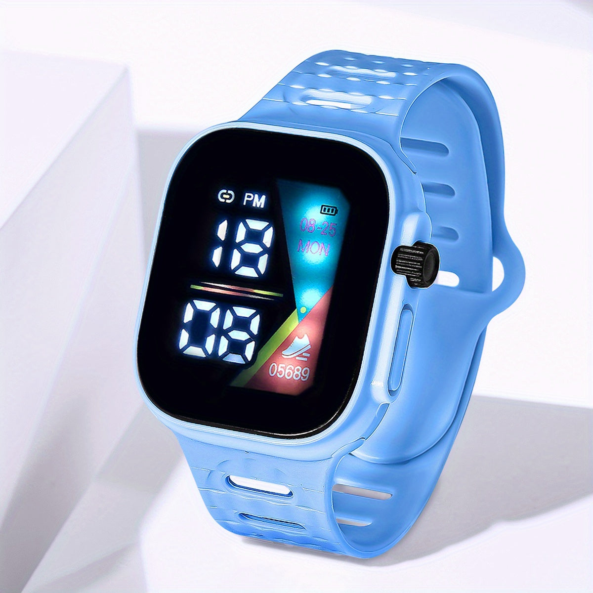 LED Digital Electronic Square Student's Smart Watch
