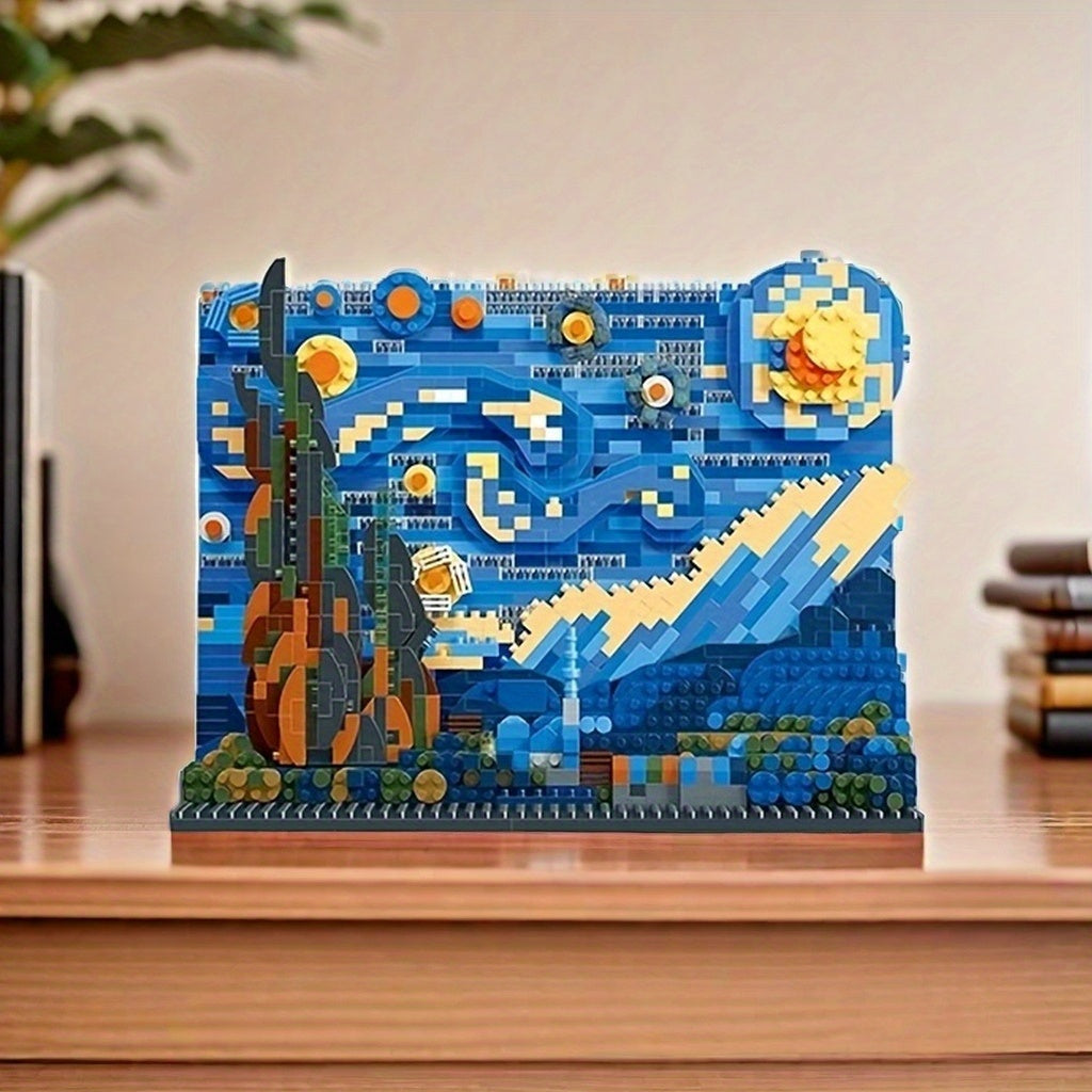ABS Starry Night 3D Building Blocks Set Creative Puzzle for Adults