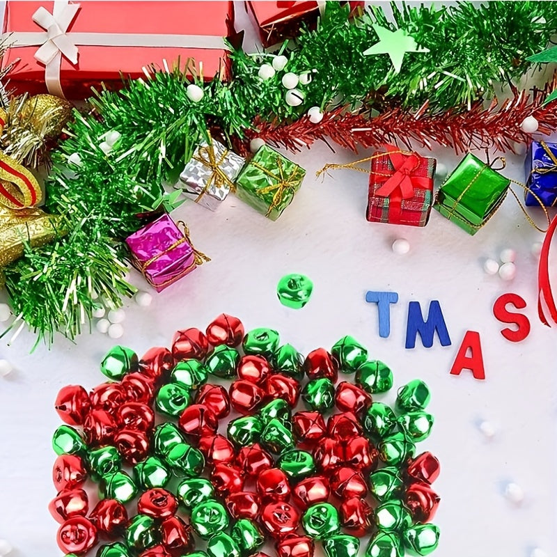 50pcs Jingle Bells Craft Bell Bulk Xmas Decor Red Green