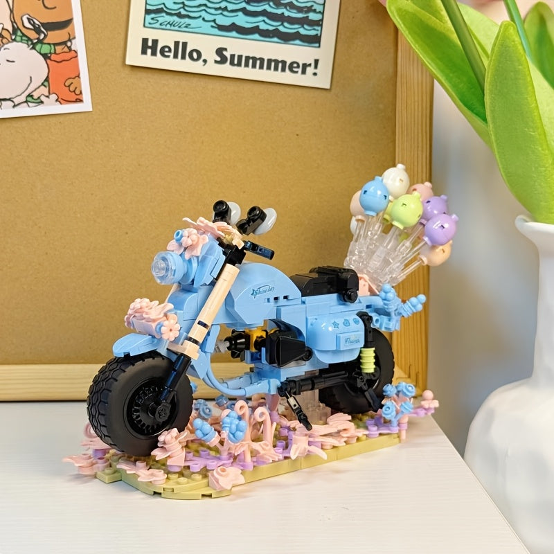 Retro Motorcycle Building Blocks Set - Compliant 6