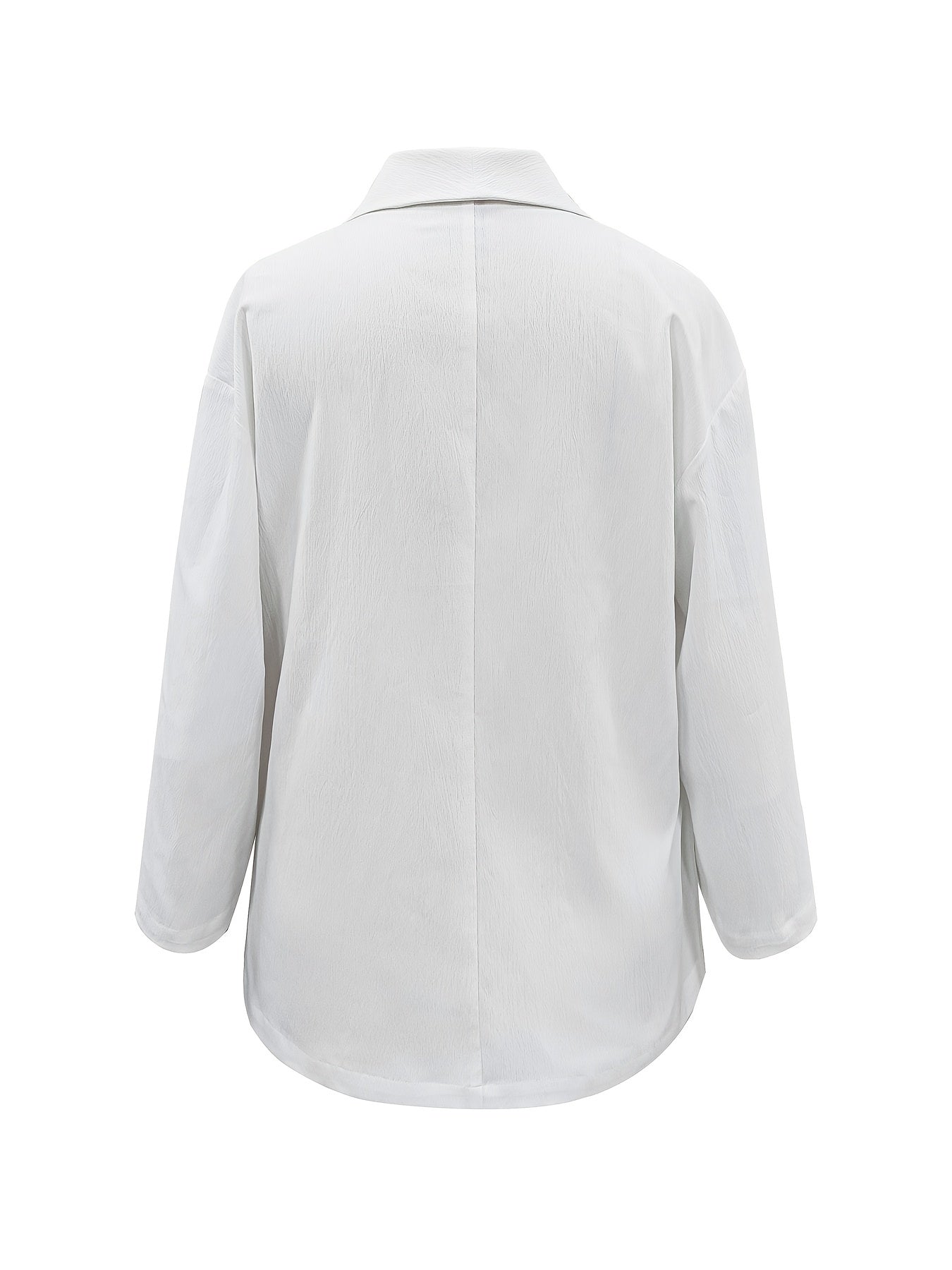  Solid Button Up Shawl Collar Blazer