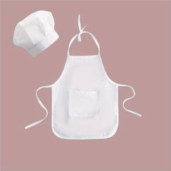 2pcs Baby Chef Hat Set Newborn Photography Props Junior Apron Kitchen Accessorie
