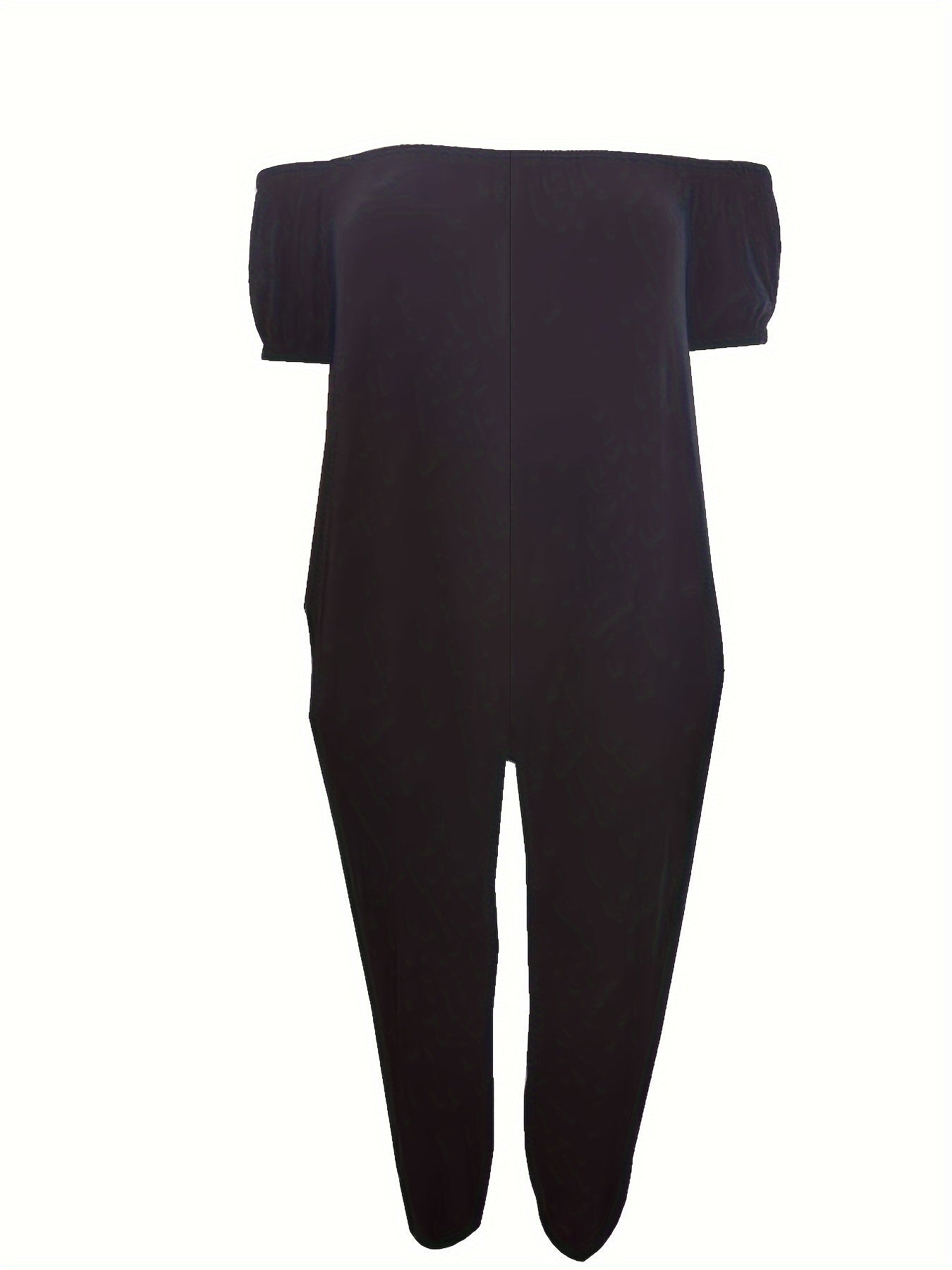  Off Shoulder Bubble Sleeve Jumpsuit