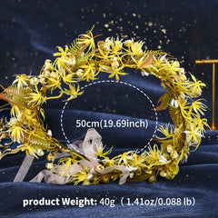 Bohemian Flower Crown Bridal Hair Accessory for Weddings
