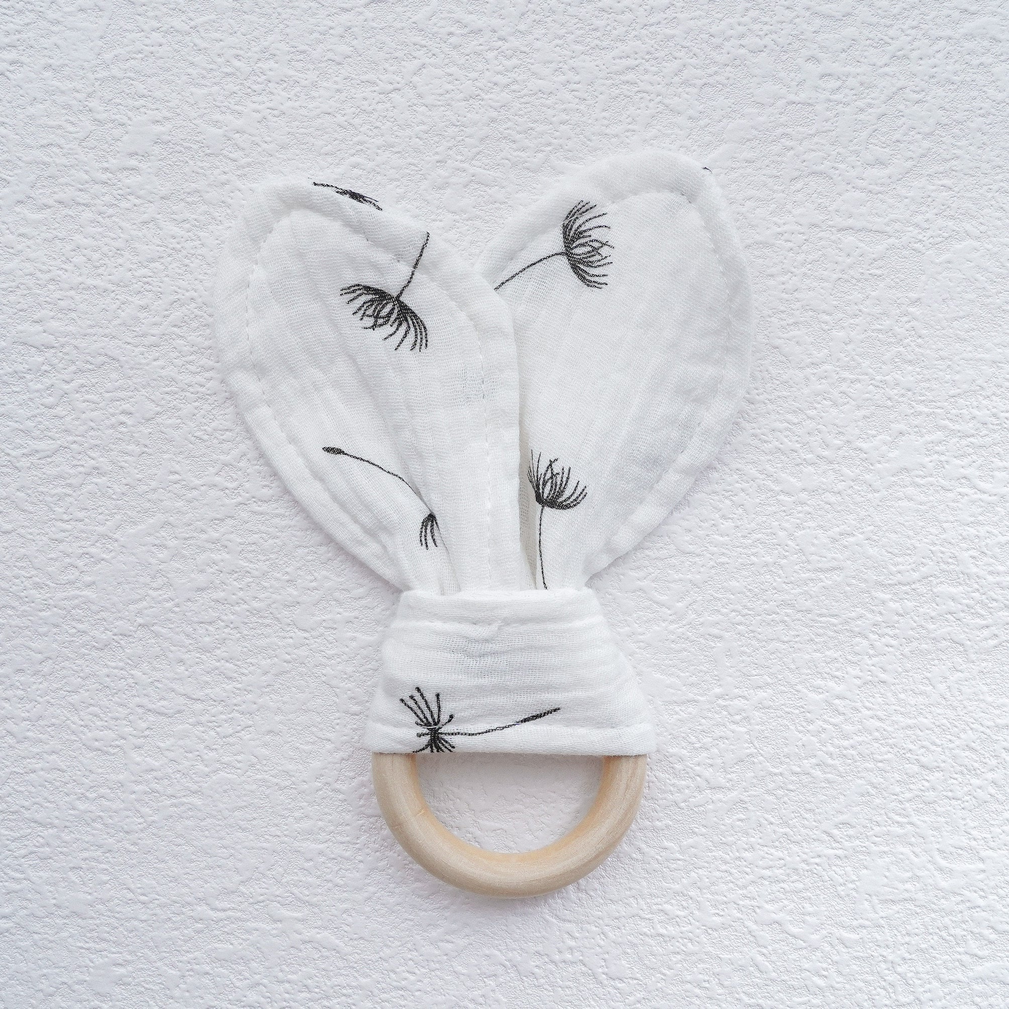 Baby Sleeping Soothing Towel Little Rabbit Gauze Wooden Teether