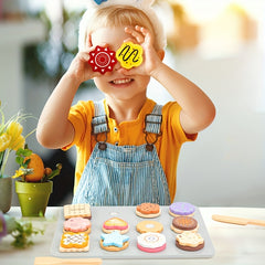 Baking Cookie Playset for Pretend Play Wooden Toy Set