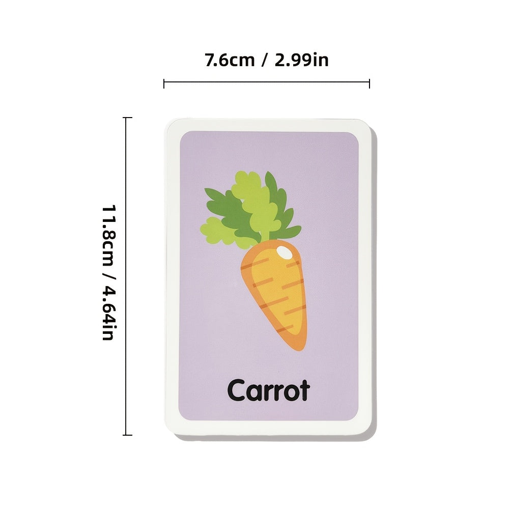 36 Vocabulary Cards Vegetable & Alphabet Word Matching Learning Set