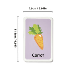 36 Vocabulary Cards Vegetable & Alphabet Word Matching Learning Set