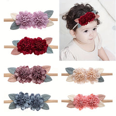 Flower Hairband Soft Elastic Headband Hair Accessories For Girls