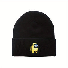 Space Werewolf Killing Embroidery Knitted Hat Autumn Winter Warm Wool Pullover