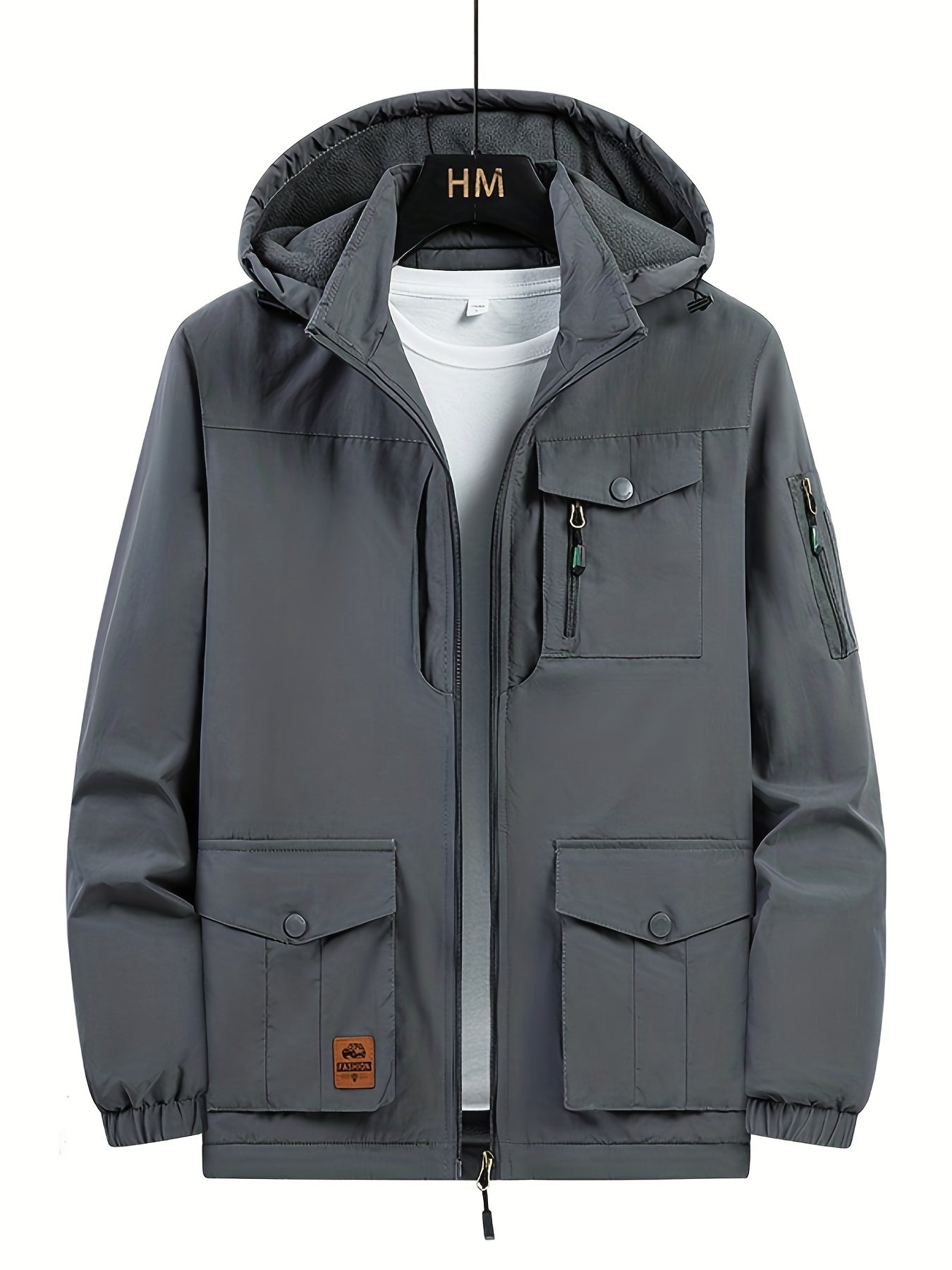Men's Waterproof Hooded Jacket for Outdoor Activities