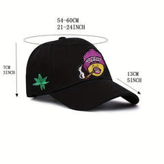 Embroidered Peaked Cap for Men Street Sunshade Baseball Hat
