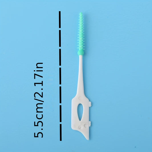 200pcs Soft Adhesive Tooth Gap Brush Gingival Massage Brush