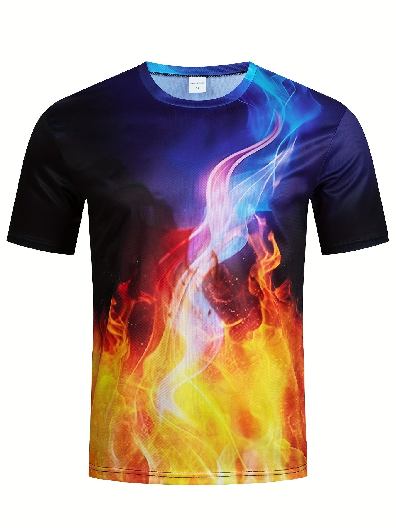 Men's Graphic Sweatshirt 3D Print Short Sleeve Casual T-shirt