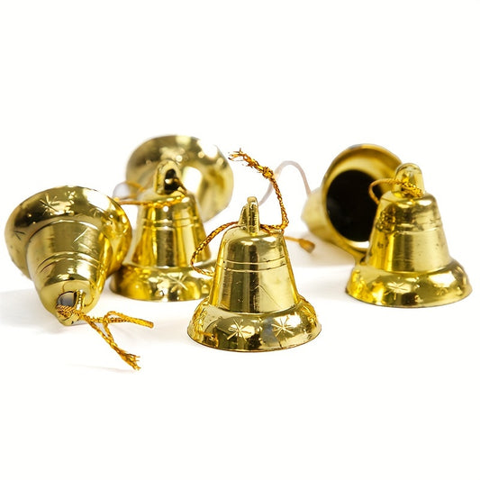 Mini Christmas Bells Ornaments Golden Bell Xmas Tree Decorations Party Supplies