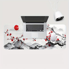 Plum Blossom Ink Painting Large Mouse Pad for Desktop