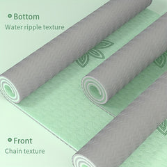 Non Slip TPE Yoga Mat With Engraved Body Line Eco Friendly Thicken Double Layer