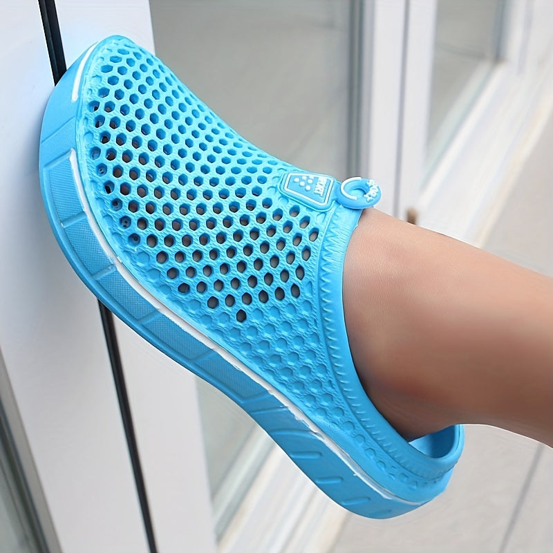 Women's Solid Holes Slippers Closed Round Toe Casual Slippers