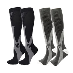 Outdoor Compression Knee High Running Socks 2 Pack