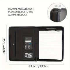 PU Leather Office Supplies Zipper Folder 33x53x25cm