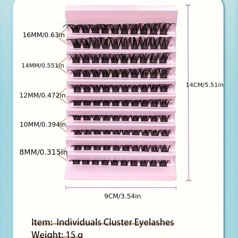 100pcs 8-16mm Mix D Curl Cluster Lashes Individual Lashes Lash Extensions