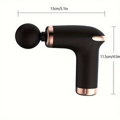 Mini Massage Gun Portable Handheld Muscle Massager with 4 Heads
