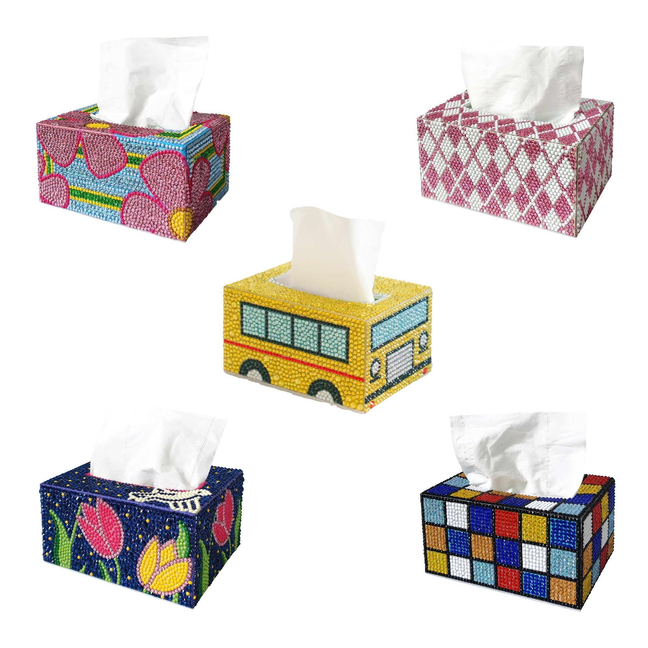 5D DIY Diamond Sticker Kit with Paper Box for Patience Cultivation