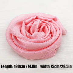 Womens XL Bright Silky Scarf Soft Shawl for Bridal Evening Party