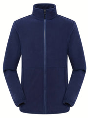Men's Fleece Jacket Thermal Stretchable Zip Up Winter Coat